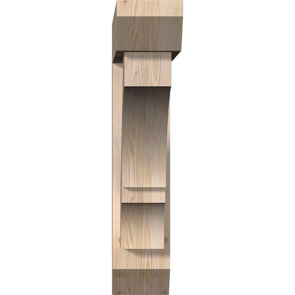 Balboa Slat Smooth Bracket W/ Offset Brace, Douglas Fir, 7 1/2W X 36D X 36H